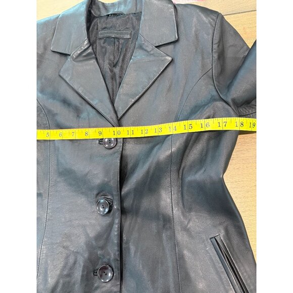 Vintage 90s Gian Mori Italian Genuine Leather Blazer, size large - Picture 12 of 14